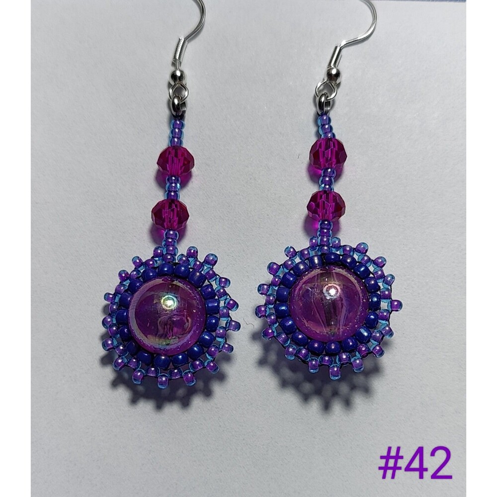 Purple Burst Earrings